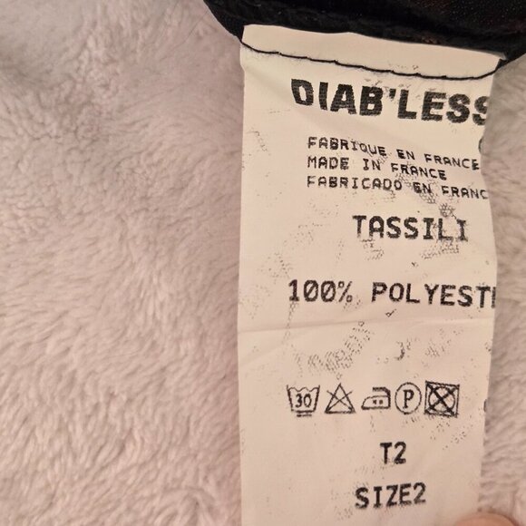 Diab'less Vintage Tiger Print Sheer Blouse size 2. Made in France - Picture 11 of 11